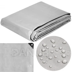 Vastag ponyva - 3x5m - 210g/m2 - szürkésbarna