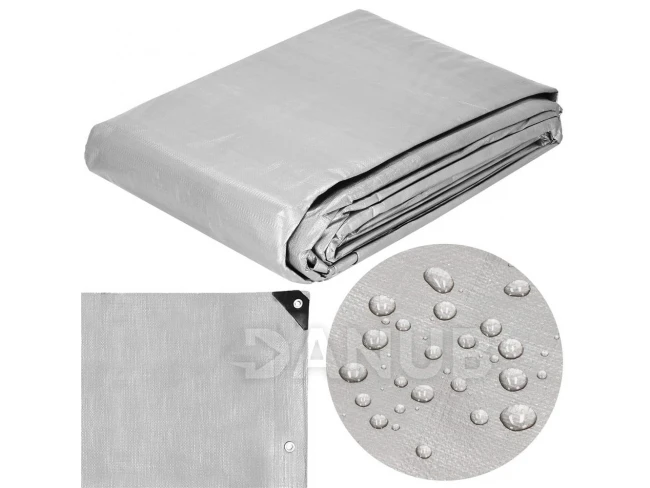 Vastag ponyva - 3x5m - 210g/m2 - szürkésbarna