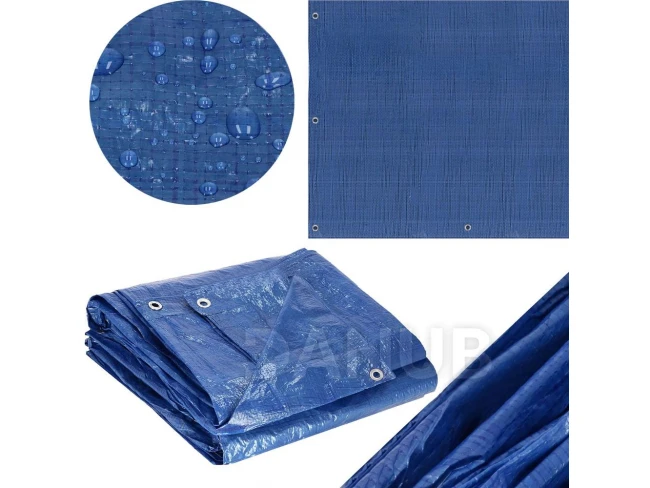 Vastag védőponyva 4x8 m - 60g/m2 - kék