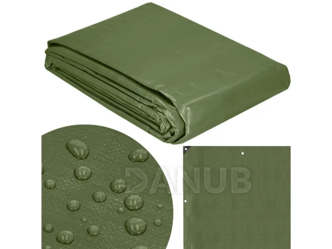 Vastag ponyva - 6x8m - 120g/m2 - zöld