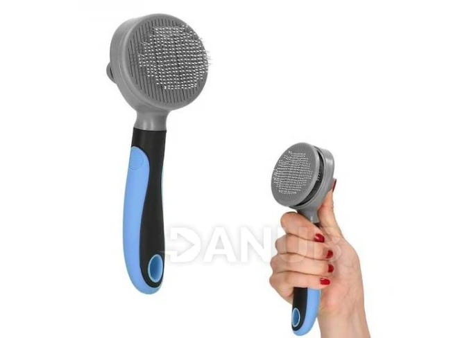 Öntisztító kefe, kutyáknak és macskáknak, fekete és szürke, 20 x 10 cm