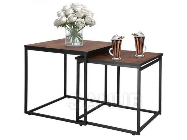 Dohányzóasztalok - 2 db - szögletes - 50x50x50 cm és 45x45x45 cm