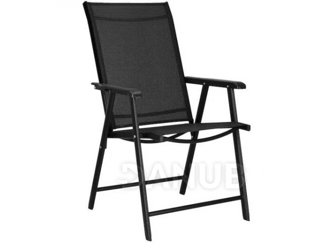 Összecsukható kerti szék - fekete