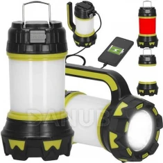 Multifunkcionális kemping LED zseblámpa, 6 fénymód, power bank funkcióval