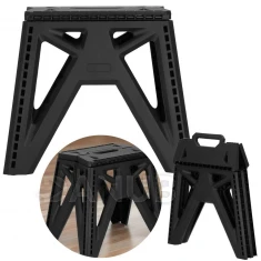 Multifunkcionális összecsukható zsámoly - magasság 33,5 cm - 150 kg-ig - fekete 