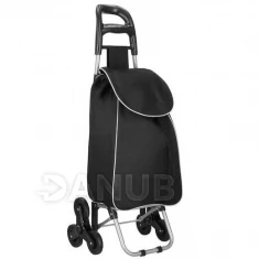 Kerekes bevásárlótáska nyugdíjasoknak - 30 l - szürke / fekete