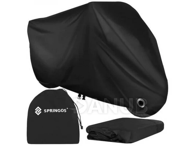 Védőhuzat kerékpárhoz, motorkerékpárhoz, robogóhoz - XXL - 250x105x125 cm - fekete