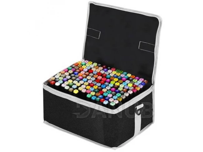 Kétoldalas filctollak táskában - 168 db