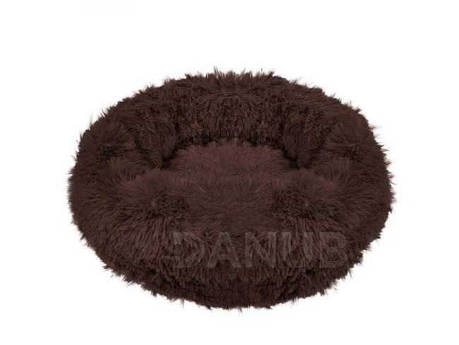 Ágy kutyáknak és macskának plüss 50 cm – barna