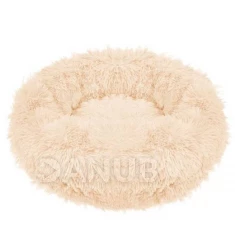 Ágy kutyáknak és macskának plüss 40 cm – krémszínű