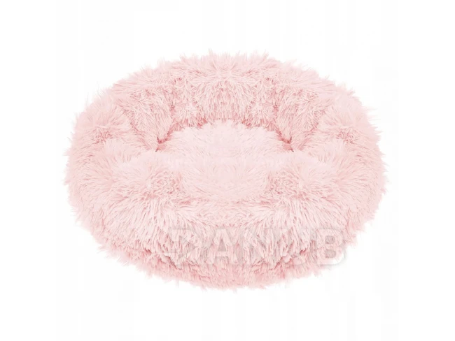 Ágy kutyáknak és macskának plüss 80 cm - rózsaszín