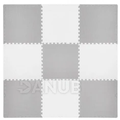 Habszivacs puzzle négyzetek - 179x179cm - fehér, szürke