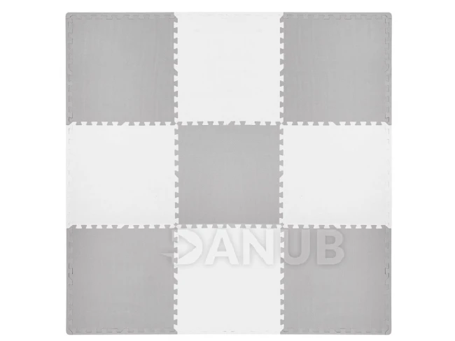 Habszivacs puzzle négyzetek - 179x179cm - fehér, szürke