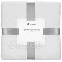 Plüss takaró LUX - 200x220cm - világosszürke