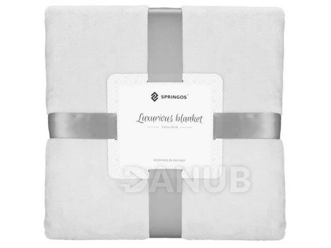 Plüss takaró LUX - 200x220cm - világosszürke