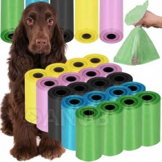 Kutyaürülék zacskók - 360 db - 20 tekercs - 6x2,5 cm - színes