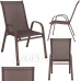 Rakásolható kerti szék - barna - 4db