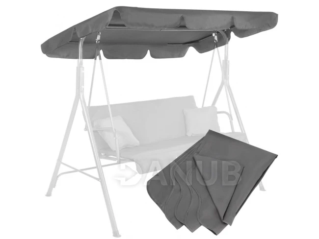 Védőtető kerti hintához - 165x110 cm - sötétszürke