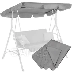 Előtető kerti hintához - 190x110 cm - szürke
