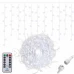 Karácsonyi LED fényfüggöny kültéri - programok - időzítő + távirányító - 300LED - 12M Hideg fehér