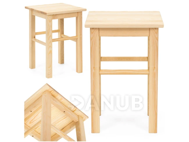 Fa emelt szék – 30x30x43,5 cm – világosbarna