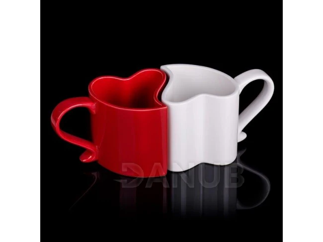 Szerelmes bögrék - piros, fehér