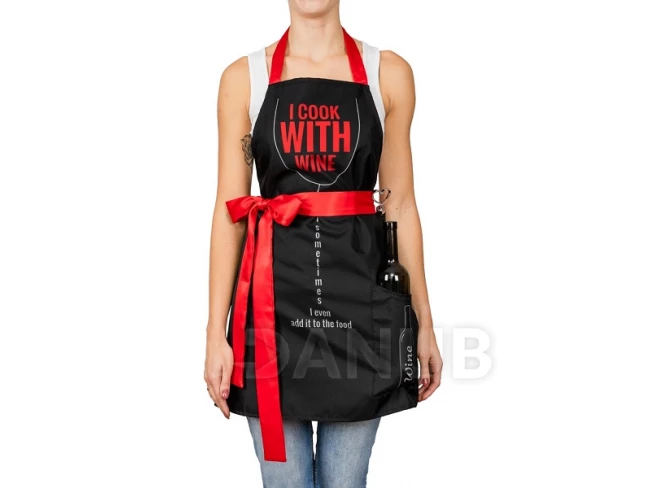 Női kötény: I cook with wine