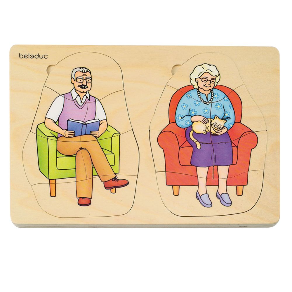 Puzzle 5 rétegű Nagymama és Nagypapa